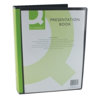 A4 Soft Cover Display 100 Pocket Presentation Book Black