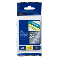 Brother Tape White On Silver Tzepr955