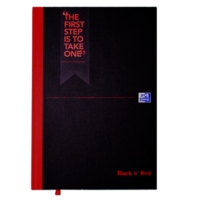 Black n Red A6 Casebound Feint Ruled Notebook SINGLE
