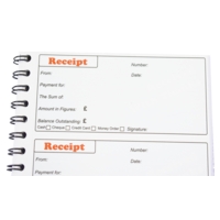 Spiral Bound Duplicate Receipt Book
