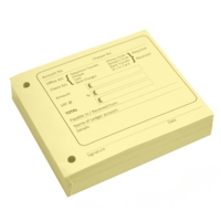 KW Cash Debit/Credit Block Pad Yellow
