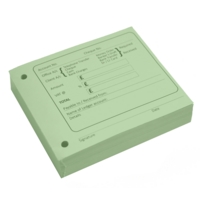 KW Cash Debit/Credit Block Pad Green