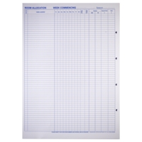 Hotel Guest House Room Allocation Book Refills