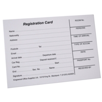 Guest Registration Cards Refil Pack of 100