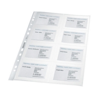 A4 Clear Business Card Punched Pockets Pack of 10