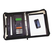 Monolith Deluxe Leather Portfolio Folder Black