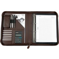 Alassio A4 Portfolio Fine Touch Faux Leather Case Brown