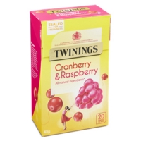 Twinings Cranberry & Raspberry Infusion Tea Bags Box of 20