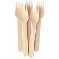 Wooden Cutlery Forks Pack of 100