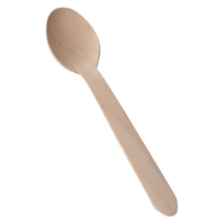 Wooden Cutlery Dessert Spoon Pack of 100