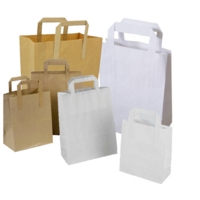 Medium White Paper Bags 200mm x 325mm x 250mm Box of 250
