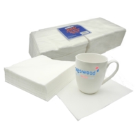 White 2-Ply Napkins 400mm x 400mm Pack of 250