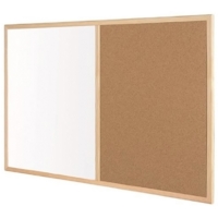 Cork/Drywipe Combi Board Pine Frame 300mm x 400mm