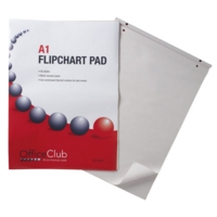 Flip Chart Pads Plain Paper Size A1 Pack of 5 Pads