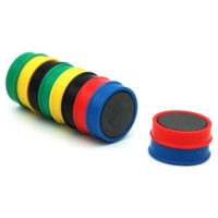 Assorted Coloured 25mm Magnets Pack of 10