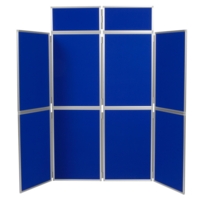8 Panel Folding Display Stand System Blue Felt
