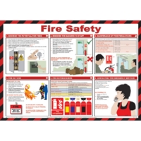 Fire Safety 590mm x 420mm PVC Poster