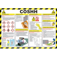 COSHH Safety 590mm x 420mm PVC Poster