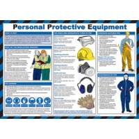 Personal Protective Equipment 590mm x 420mm PVC Poster