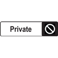 Private Aluminium Look Sign Rectangular 45mm  x 175mm