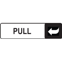 Pull Aluminium Look Sign Rectangular 45mm x 175mm