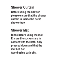 Shower Curtain 75mm x 50mm Self-Adhesive Pack of 5