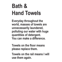 Bath Towels 75mm x 50mm Self-Adhesive Pack of 5 Signs