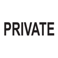 Private Aluminium Look 100mm Circle Sign