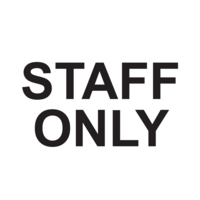 Staff Only Aluminium Look 100mm Circle Sign