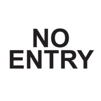 No Entry Aluminium Look 100mm Circle Sign
