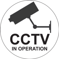 CCTV in Operation 100mm Circle Window Sticker