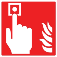 Fire Alarm Symbol Self- Adhesive 100mm x 100mm Sign