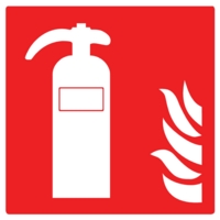 Fire Extinguisher SYMBOL 100mm x 100mm PVC