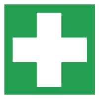 First Aid Symbol 100mm x100mm PVC