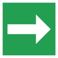 First Aid Arrow Sign 100mm x 100mm Self-Adhesive