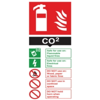 Fire Extinguisher Sign CO2 210mm x 100mm Sign