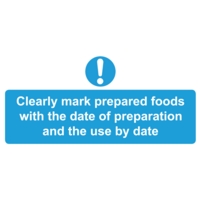 Mark Food With Date 110mm x 220mm Self-Adhesive Sign