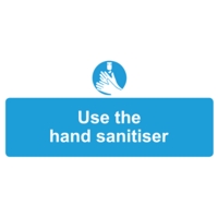 Use the Hand Sanitiser 110mm x 220mm PVC Sign