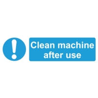Clean After Use 110mm x 220mm PVC Sign