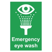 Emergency Eye Wash 150mm x 100mm PVC Sign