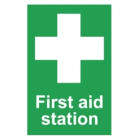 First Aid Station Self-Adhesiv 150mm x100mm Sign