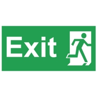 Fire EXIT Self-Adhesive 150mm x 300mm Sign