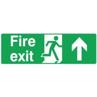 Fire Exit UP Self-Adhesive 150mm x 450mm Sign