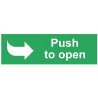 Push Bar to Open PVC 150mm x 450mm Sign