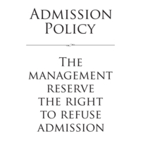 Admission Policy A4 Aluminium Look Sign