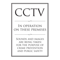 CCTV A4 Aluminium Look Sign