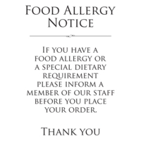 Food Allergy A4 Aluminium Look Sign