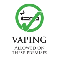 Vaping Allowed A4 Aluminium Look Sign