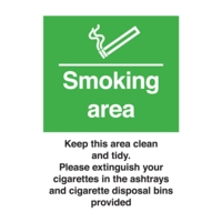 Smoking Area A4 Aluminium Look Sign