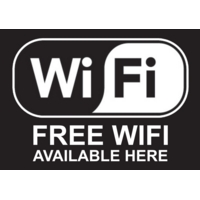 Free Wi-Fi Available Here A4 Self-Adhesive Sign
